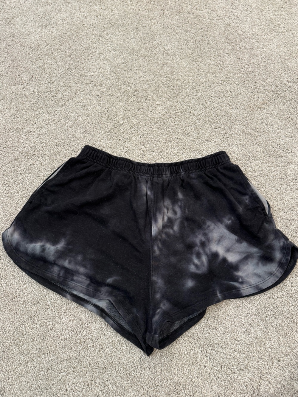 wild fable Black and Gray Tie-Dye Shorts